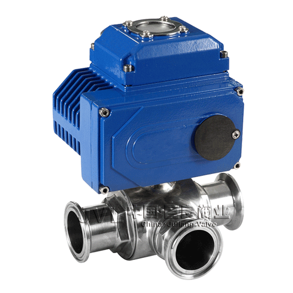 JL900-Q2 three-way clamp electric ball valve