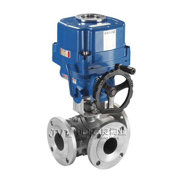 JL900-Q2 three-way flange electric ball valve